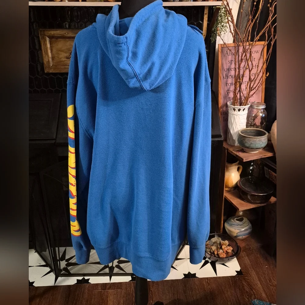 Sponge Bob Blue Hoodie Unisex Plus Size 2 XL - Picture 4 of 5